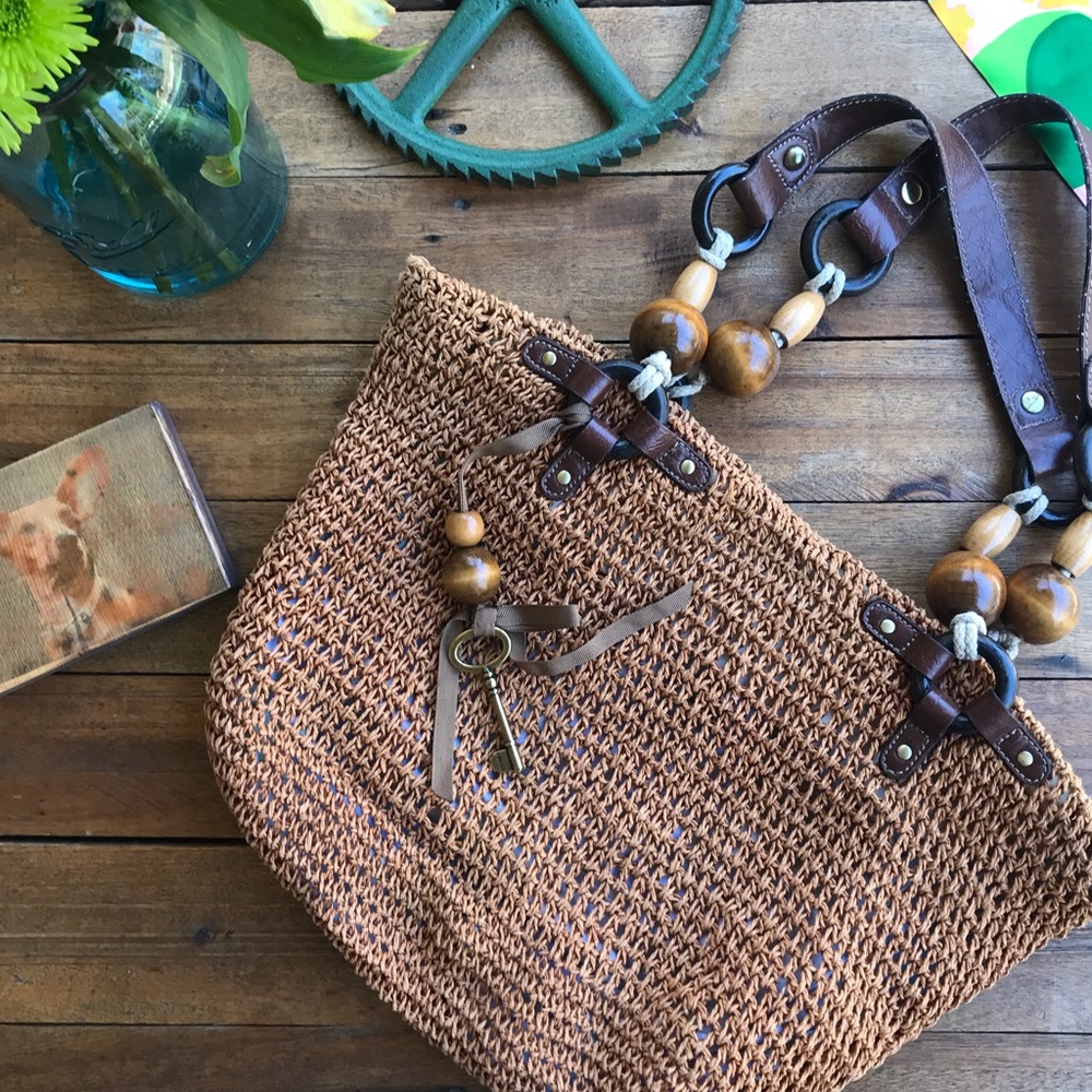 Fossil Boho Vintage Woven Bag